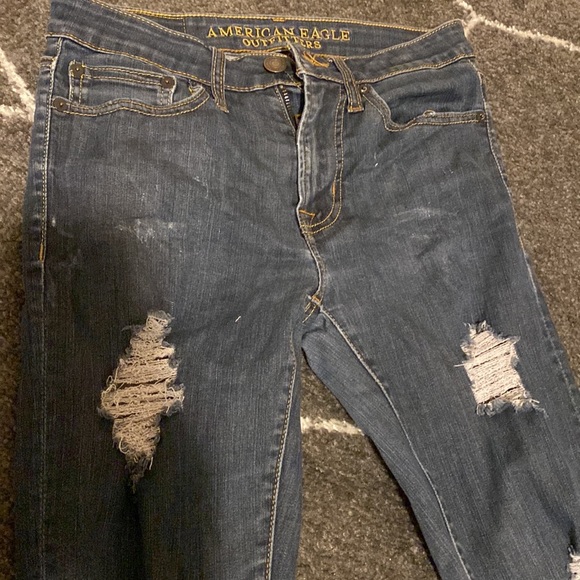 American Eagle distressed super skinny jeans 28x32 - Picture 2 of 2